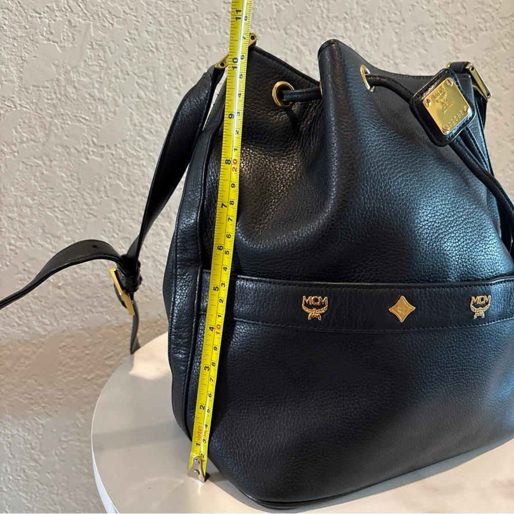 Mcm Bucket Leather Bag Studded Crossbody Bag - image 8